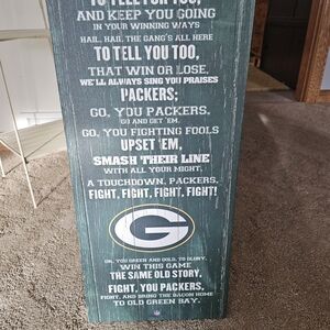 Green Bay Packers Wooden Sign